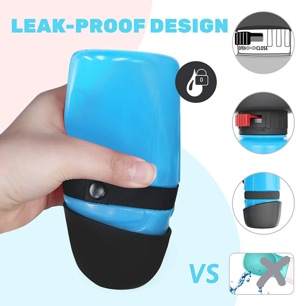 portable bpa free foldable dog water bottle