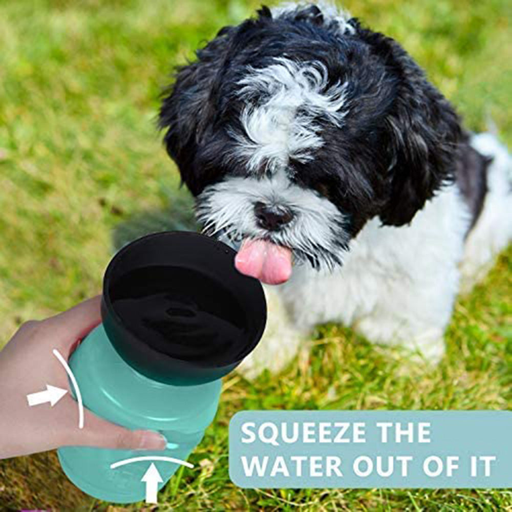 portable bpa free foldable dog water bottle